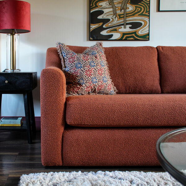 The Kidman Sofa in Rust from Oriana B