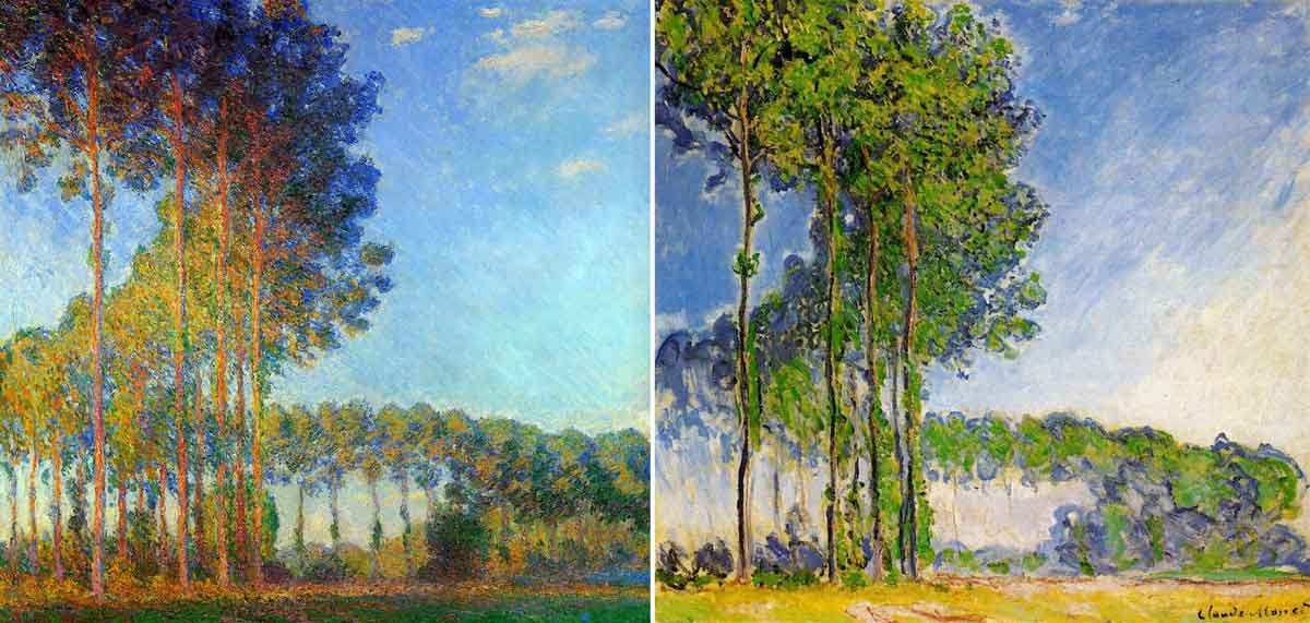 claude monet poplars banks epte seen from marsh