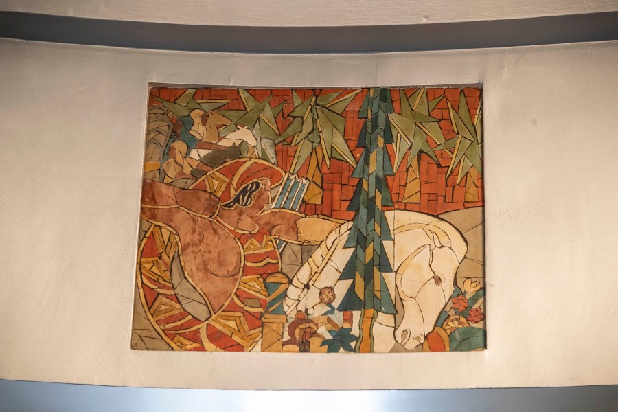 mosaic depicting Native American