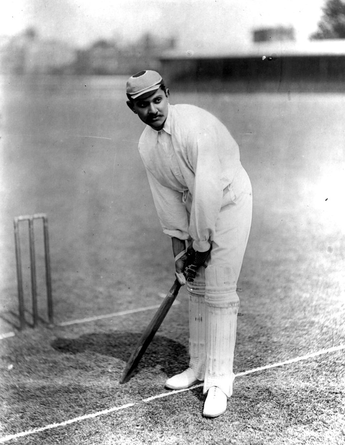 A man playing cricket