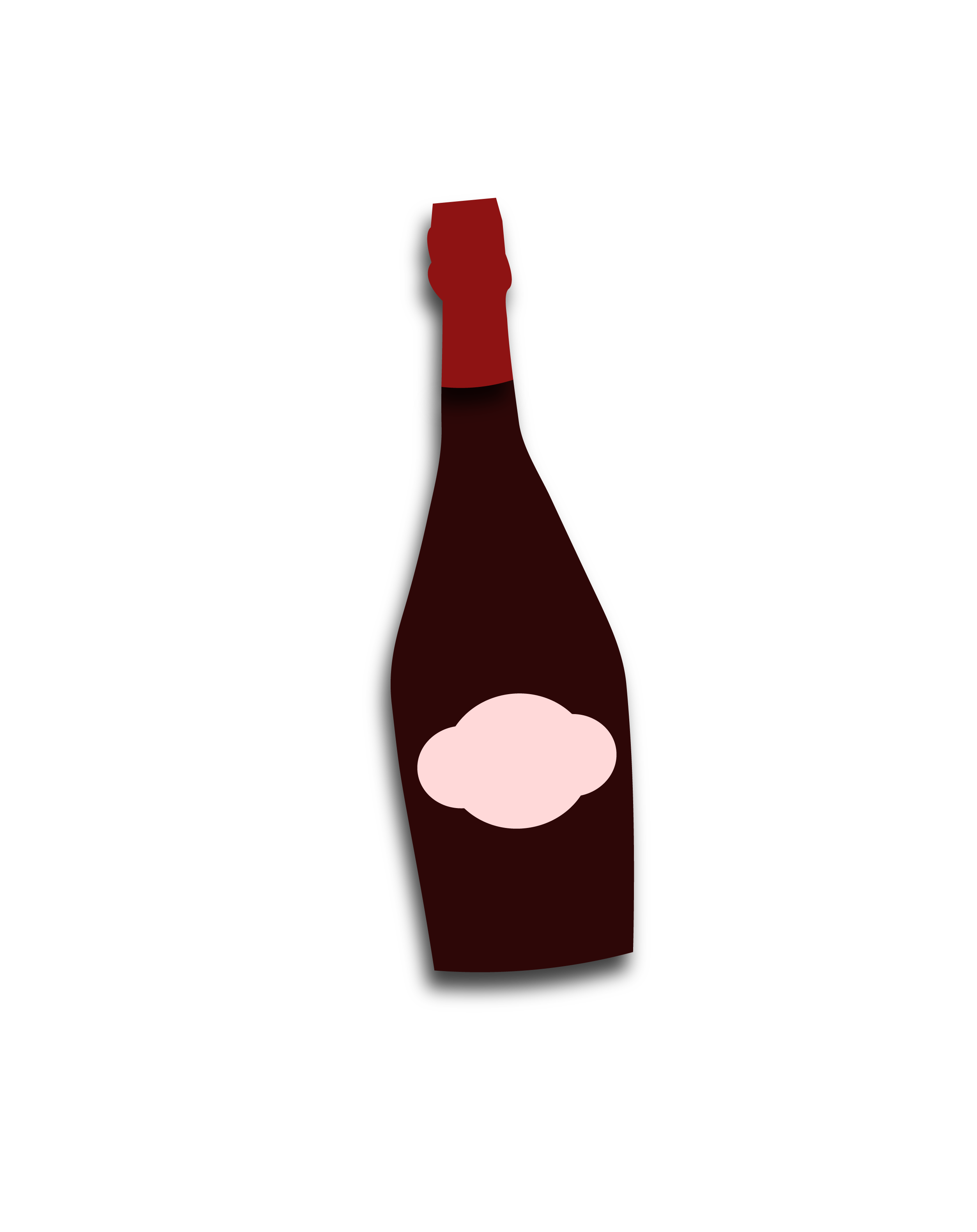Graphic of red wine bottle