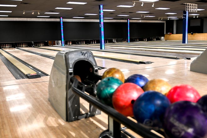 The bowling lanes at Zap Zone XL on Wednesday, Nov. 8, 2023, at the Lansing Mall.