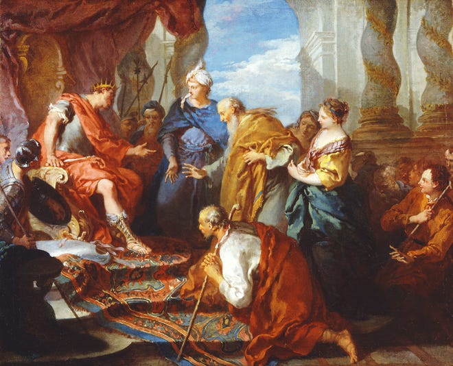 François Boucher (French, 1703–1770), Joseph Presenting His Father and Brother, about 1723-26, oil on canvas, Lent by The Samuel H. Kress Foundation, Columbia Museum of Art, Columbia, South Carolina, CMA 1962.23