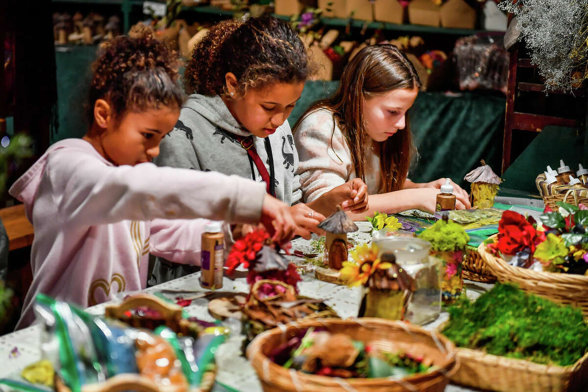 Artistic souls of all ages may try their hand at making a Fairy House or painting ceramic ornaments at The Great Dickens Christmas Fair. 