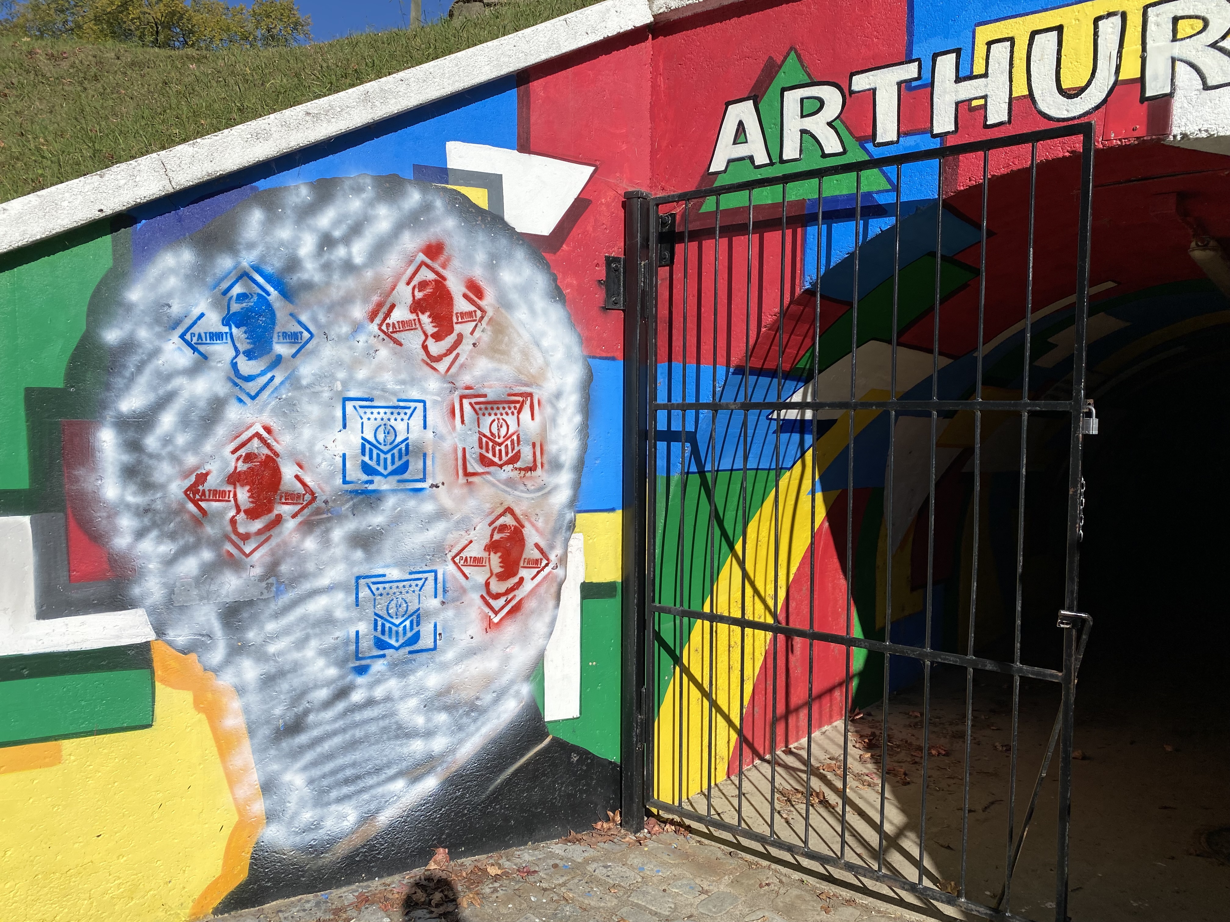 arthur ashe mural vandalism patriot front