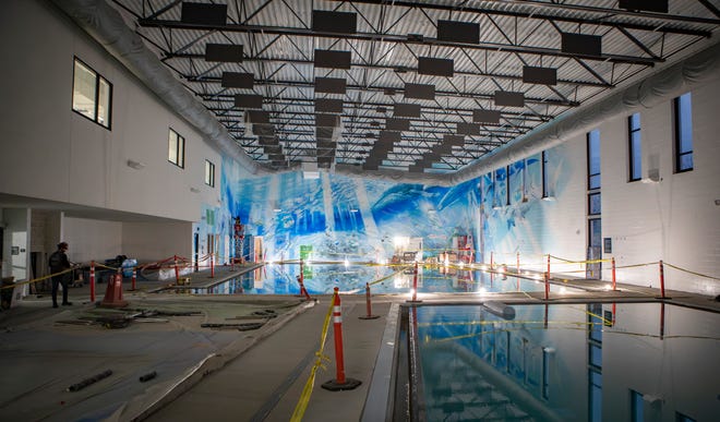 The new aquatic center at the Eugene Family YMCA will feature a splash pad, warm water multi-use pool, a six-lane, 25-yard lap pool as well as a hot tub and sauna.