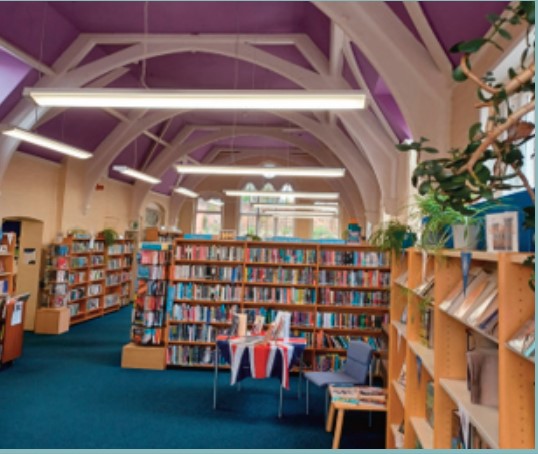 Energy efficient lighting at Church Stretton Library