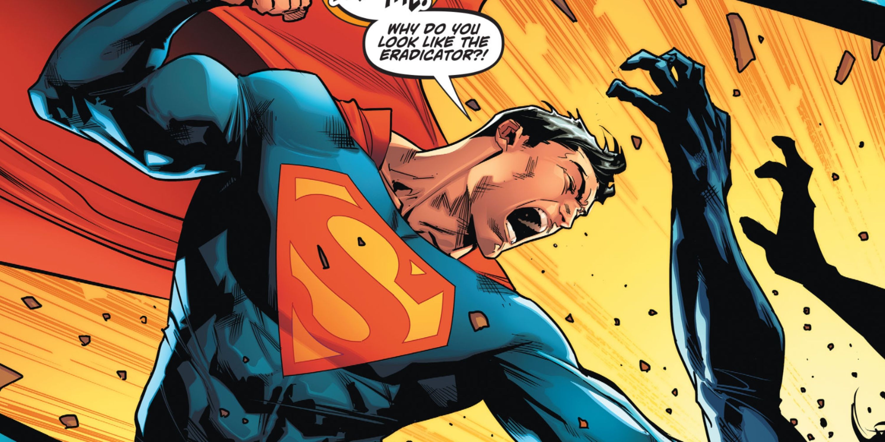 Superman punches the Eradicator