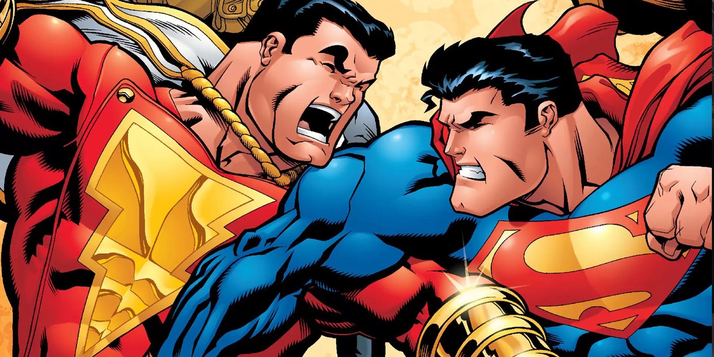 Superman fighting Shazam by Ed McGuiness