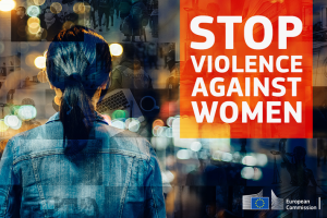 An EU poster against gender-based violence.