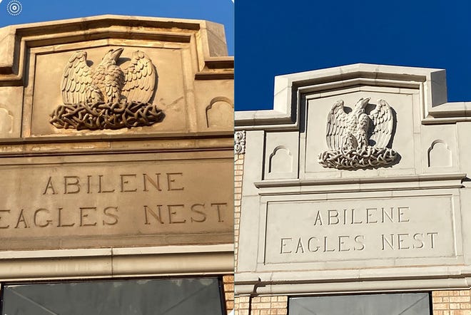 The Abilene Eagles Nest, then and now, after extensive renovations to the Abilene Heritage Square.