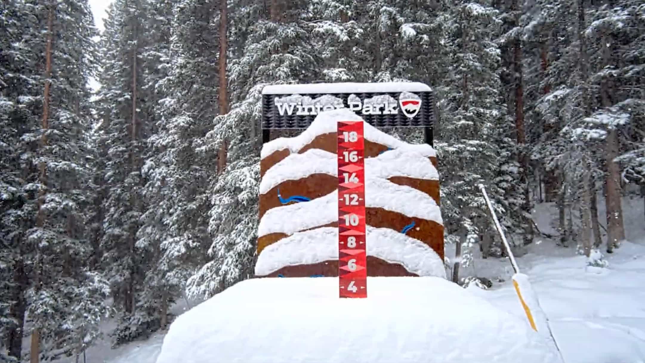 winter park resort snow stake