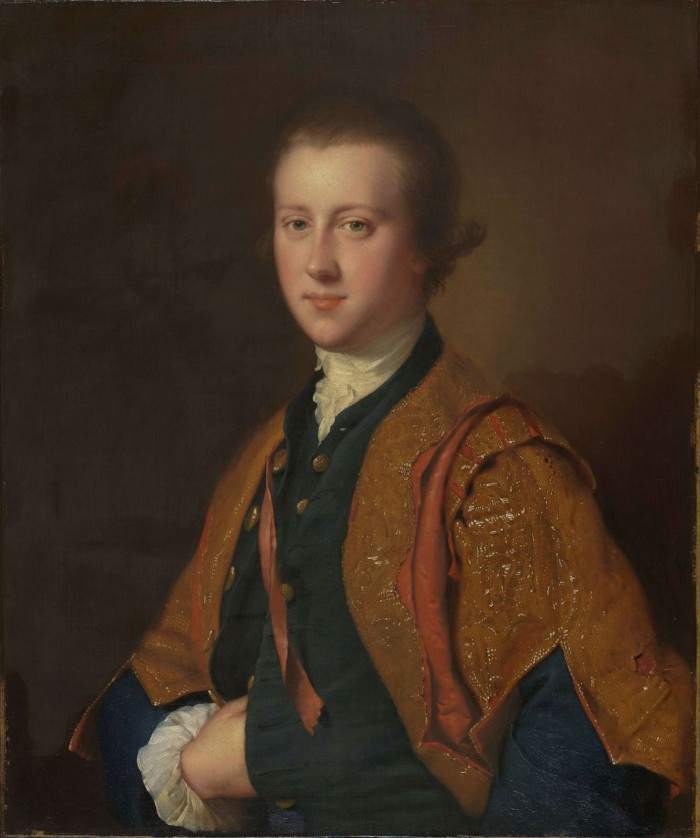Oil painting of a white man looking slightly smug