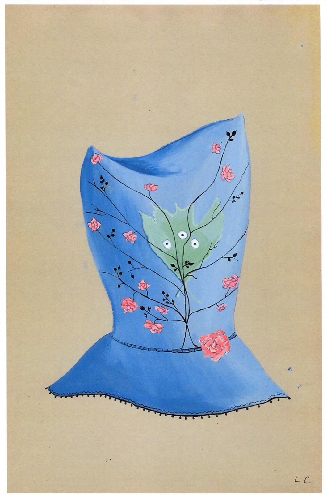Chapeau a la feuille et rose , c. 1955, Leonora Carrington | |Surrealism and Witchcraft | Lamb Gallery| STIRworld