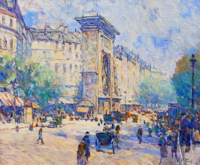 "Glorious Parisian Street Scene" (1920), by Elie Anatole Pavil.