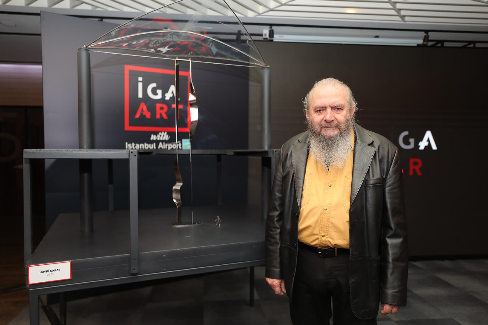 İGA art contest winner Hayri Karay with the winning proposal, 2023 |  İGA ART Art Project Contest | Hayri Karay | STIRworld