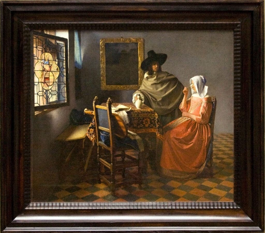 The Wine Glass - Vermeer - 1670