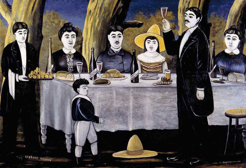 Family feast - Niko Pirosmani - 1907