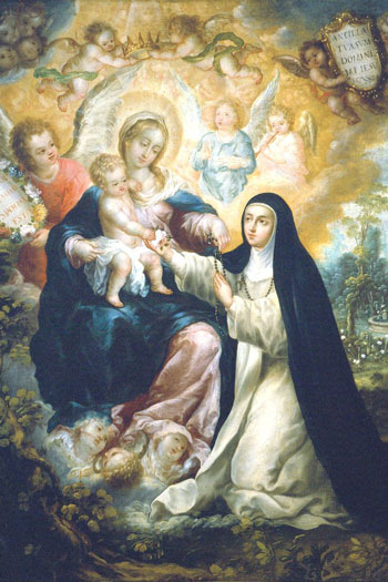 Nicolas Correa’s  painting The Mystic Betrothal of Saint Rose of Lima