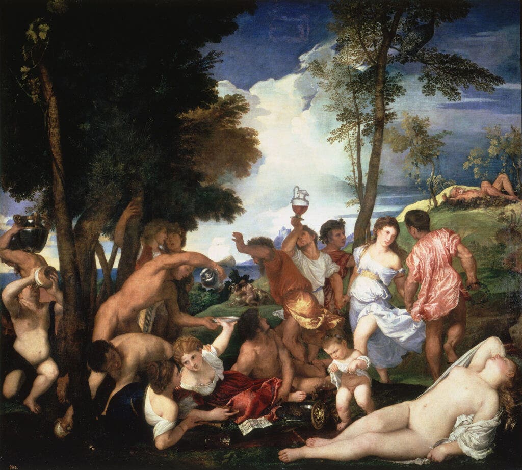 Titian - The Bacchanal of the Andrians - 1523