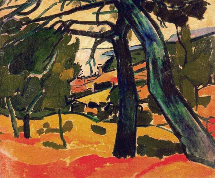 landscape near cassis derain painting