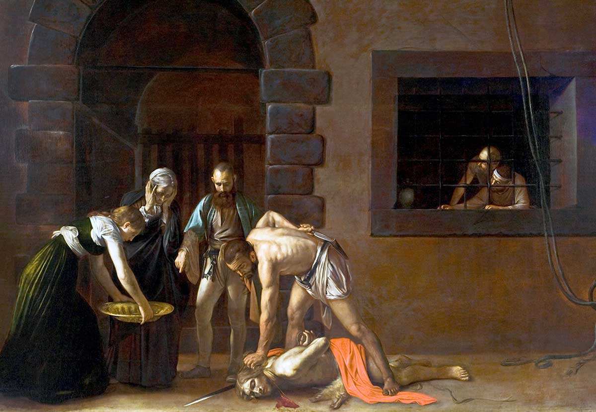caravaggio beheading painting