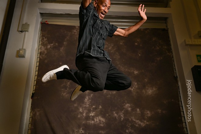 While in Cuba, San Antonio photographer Anthony S. Garcia shot and gave away portraits such as this one of a man leaping. - Courtesy Photo / Anthony S. Garcia