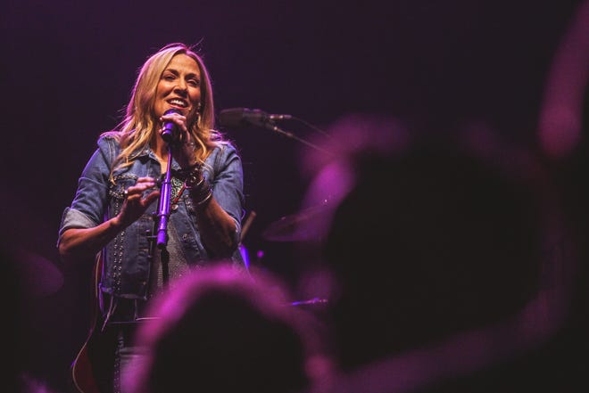 Sheryl Crow performs on the EquipmentShare stage during the 2021 Roots N Blues festival.