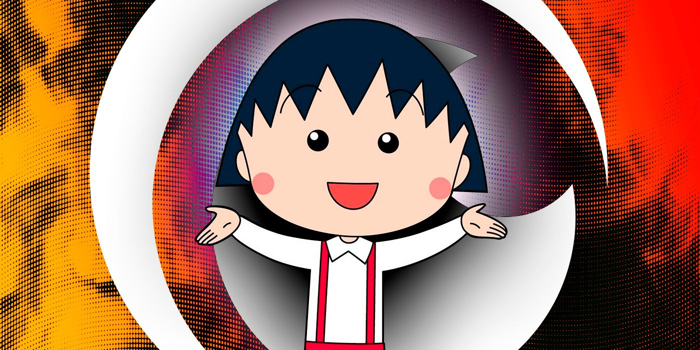 Chibi Maruko-chan with Crunchyroll Logo