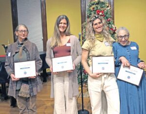 DREAM WEAVERS Victor Thomas Jacoby award winners are, from left, Michelle Sonnenfeldt, Sasha Lyth, Jessica Trudeau and Devva Kasnitz. Submitted photo