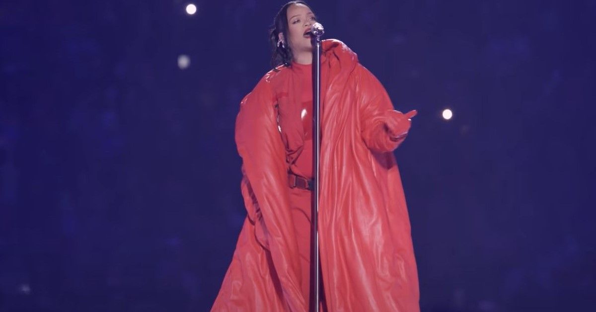 Rihanna performs her greatest hits at the Super Bowl halftime show 