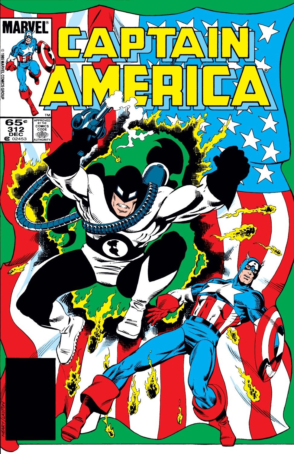 The cover of Captain America #312