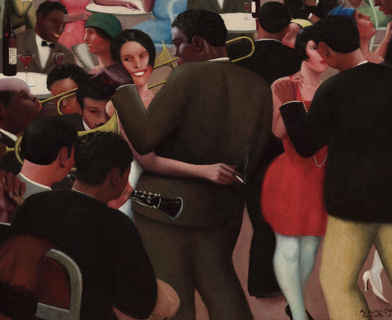 The 1929 painting, &quot;blues,&quot; by Archibald J. Motley, Jr.