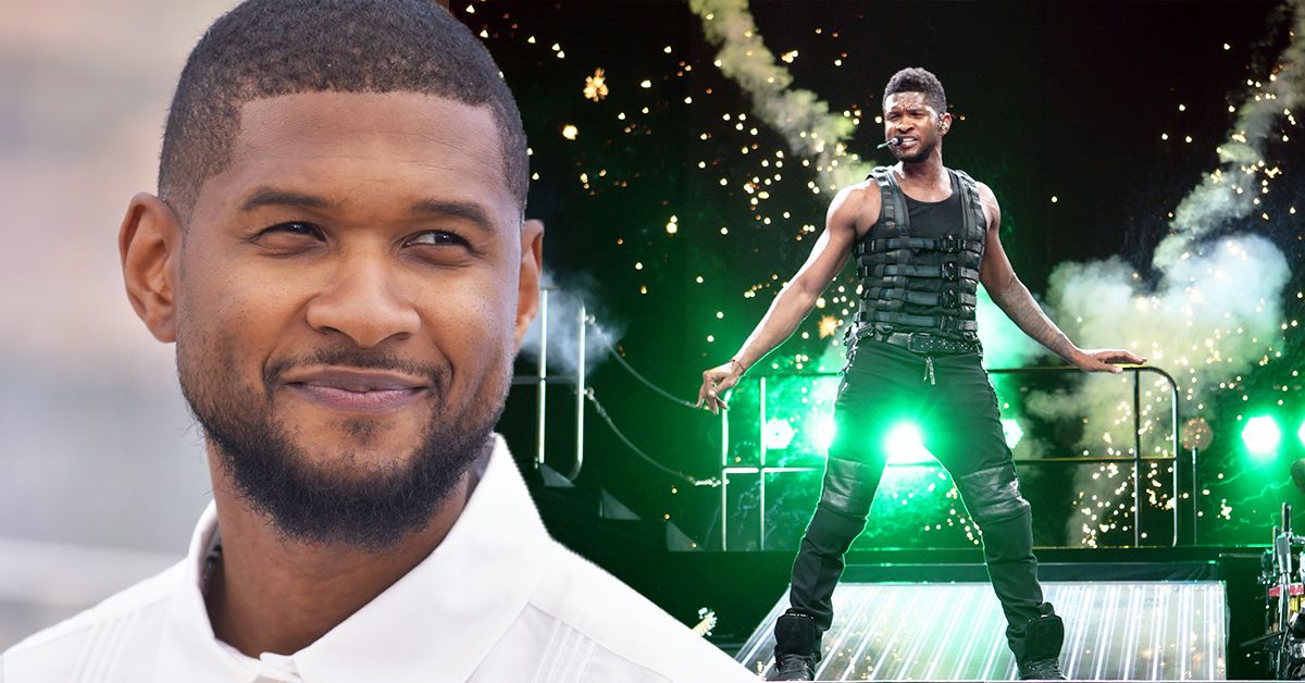 Usher performing