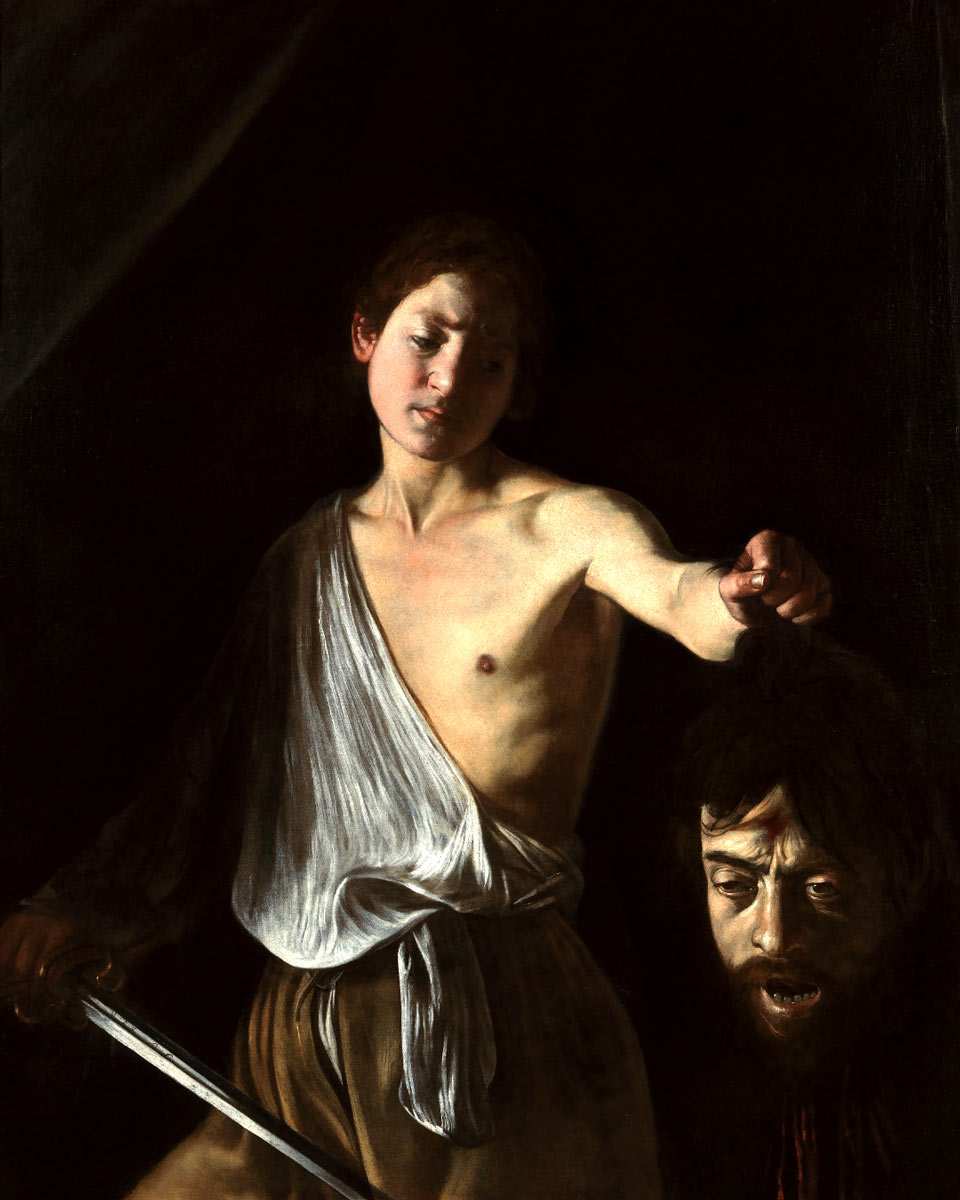 famous artists caravaggio david painting