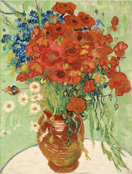 5. Vincent van Gogh Nature morte, vase aux marguerites et coquelicots (1890) sold at Sotheby's New York on November 4, 2014 for $61,765,000.