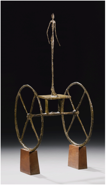 1. Alberto Giacometti, Chariot (1951-1952) sold at Sotheby's New York on November 4, 2014, for $100,965,000.