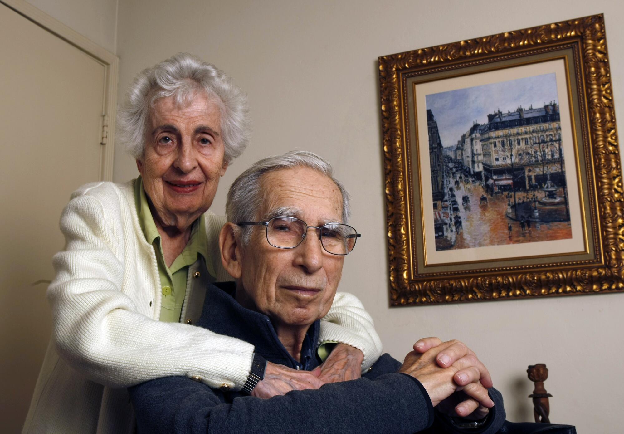 Beverly Cassirer and her husband Claude Cassier at their home in San Diego. 