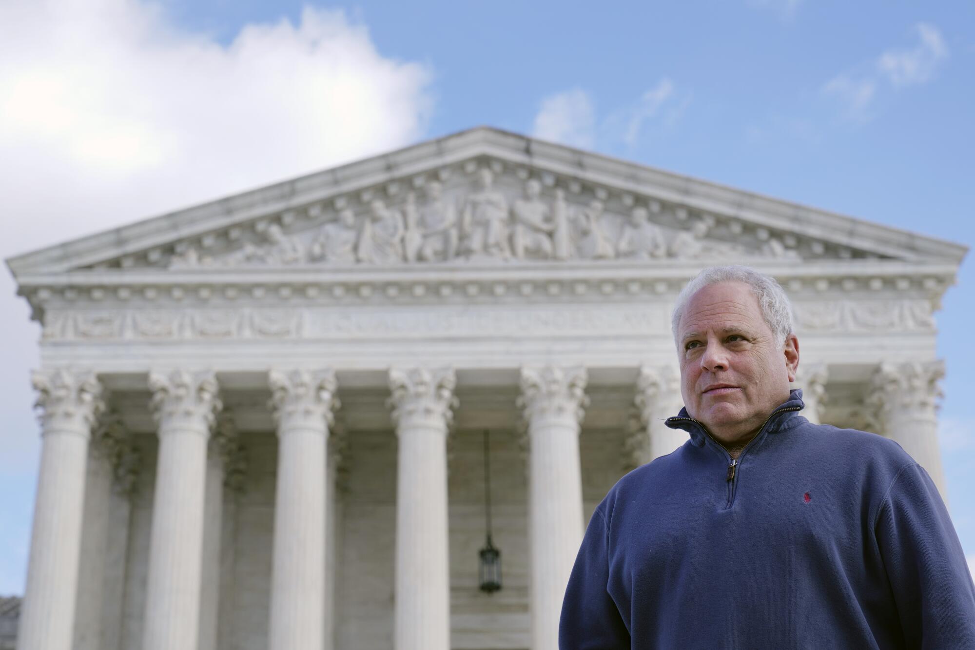David Cassirer, the great-grandson of Lilly Cassirer, poses for a photo outside the Supreme Court in Washington