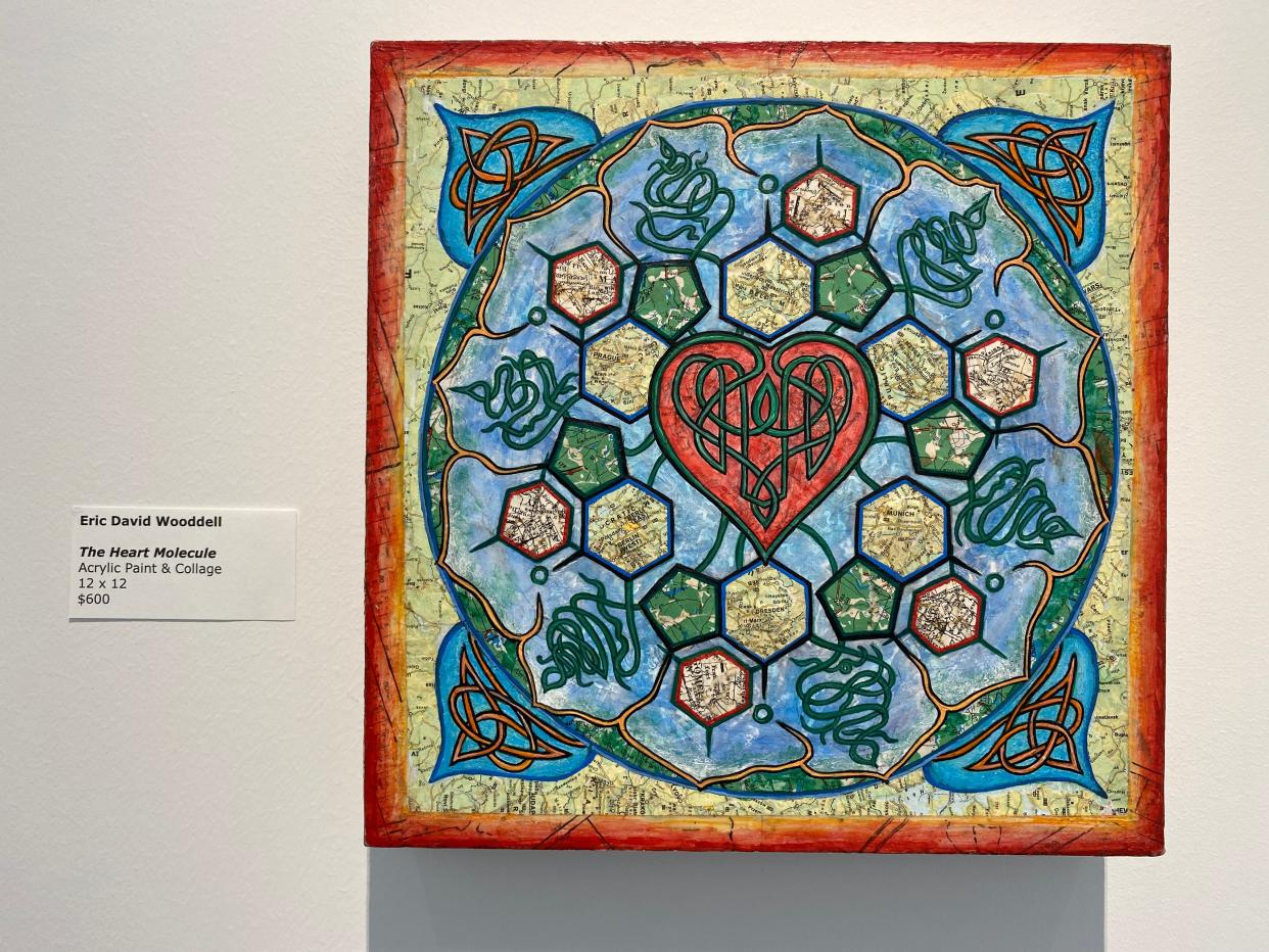 The Heart Molecule by Eric David Wooddell from the HeartStryngs group exhibition at ArtStryngs Gallery