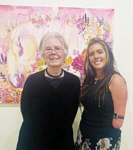 Local art instructor Jacqueline Piechowski enjoyed catching up with Kathryn Bailey, whose artwork is currently on exhibit at Gallery 194 in downtown Lapeer.