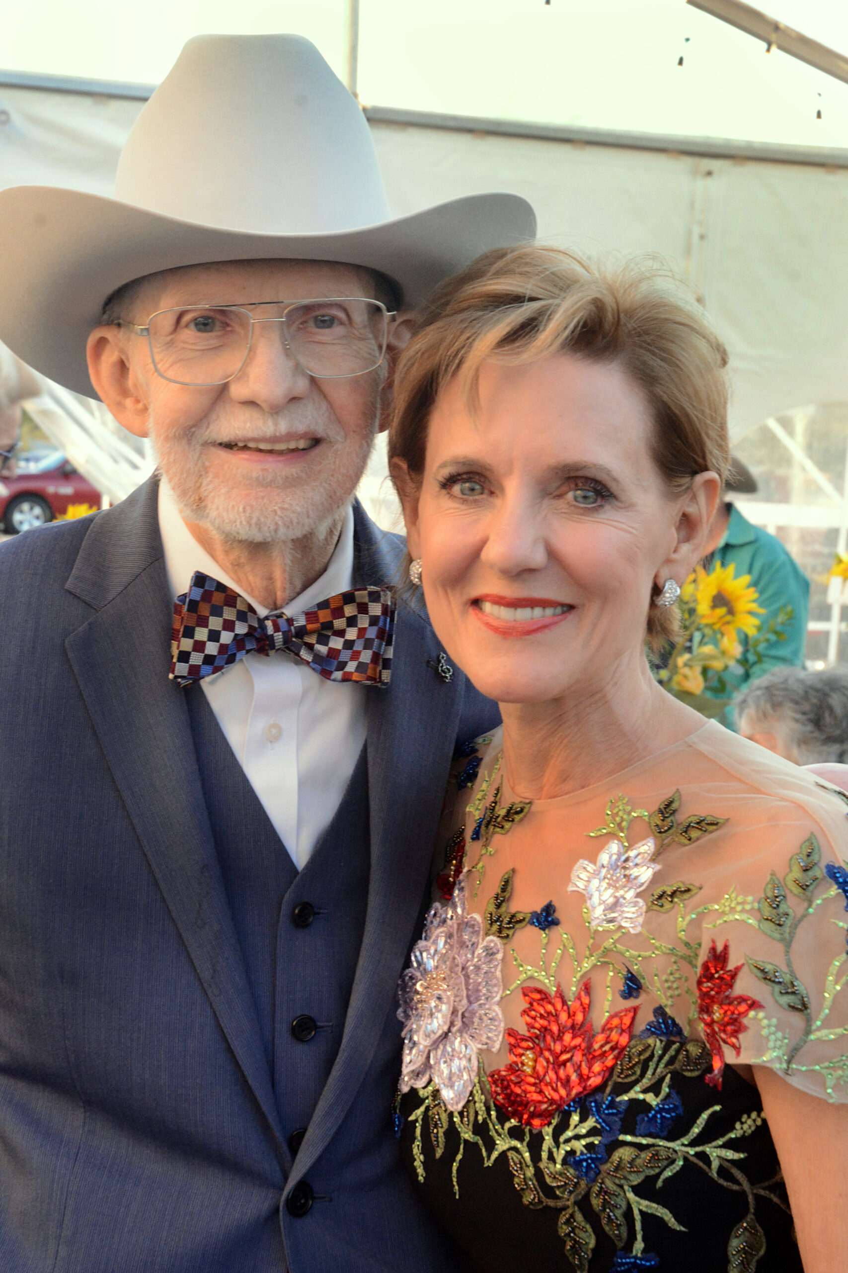 YTA's founder Jim Pokorski and his wife, YTA's president/CEO Susie Pokorski in the tent. (Photo by Dave Clements)