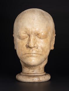 The death mask of the poet and artist William Blake.
