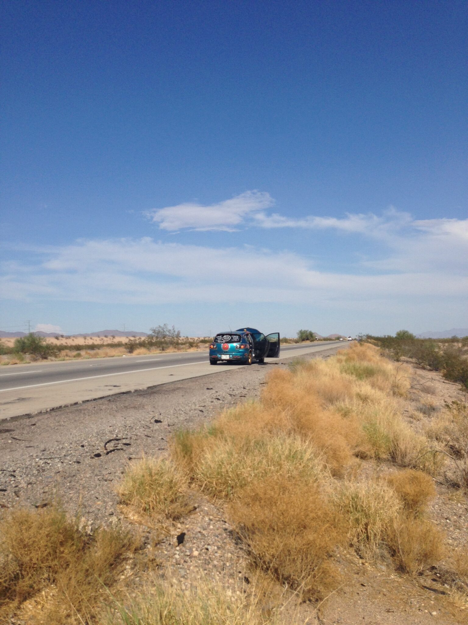 <em>Hubba Hubba</em> stranded in Phoenix (Photo by Sarah Gish)