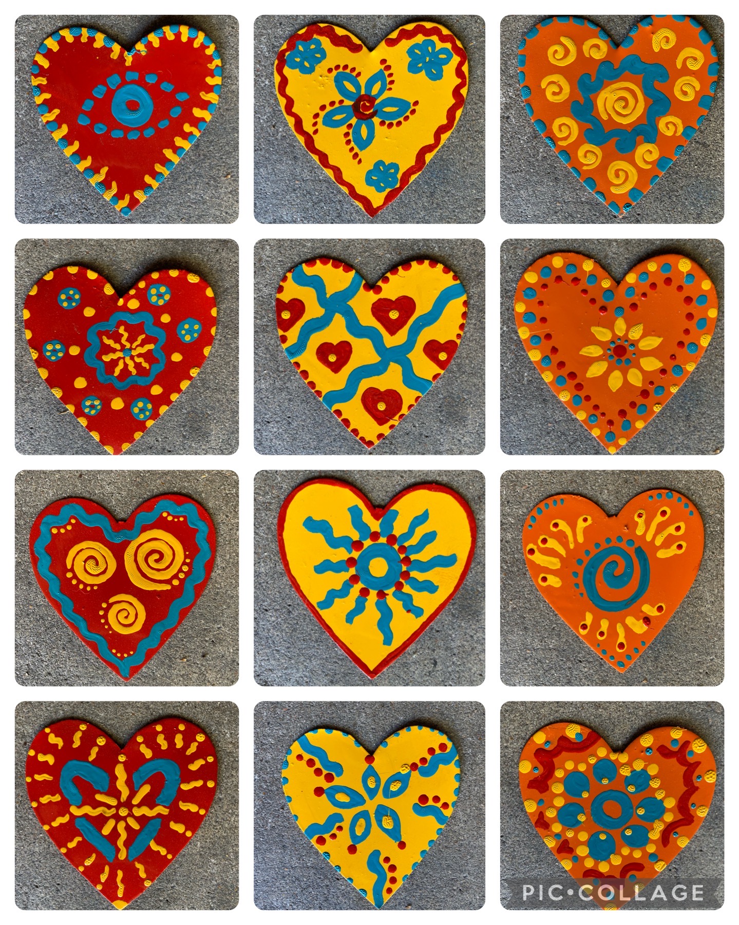 The 12 hearts by MaryScott Hagle for <em>LOVE IGNITES!</em> are powerful symbols. (Photo by Sarah Gish)