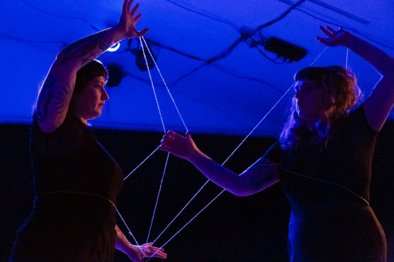 (Left to right) Patsy Morris and JmeJames Antonick performing in "The Body Veil." Photo: Chelsea Petrakis.