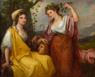 Portraits of Domenica Morghen and Maddalena Volpato as Muses of Tragedy and Comedy, 1791
