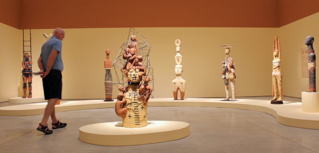 Simpson’s sculptures are bold interpretations of motherhood, family and the female body.