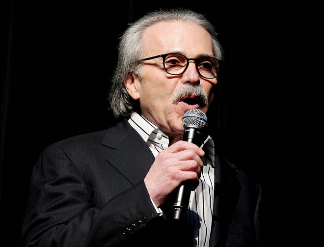 Former media executive David Pecker, here in 2014, testified on April 23, 2024, in a New York City criminal court how he used the National Enquirer to promote Donald Trump's 2016 presidential campaign.