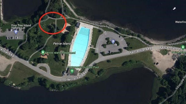 Proposed location at Peirce Island for new public art work.